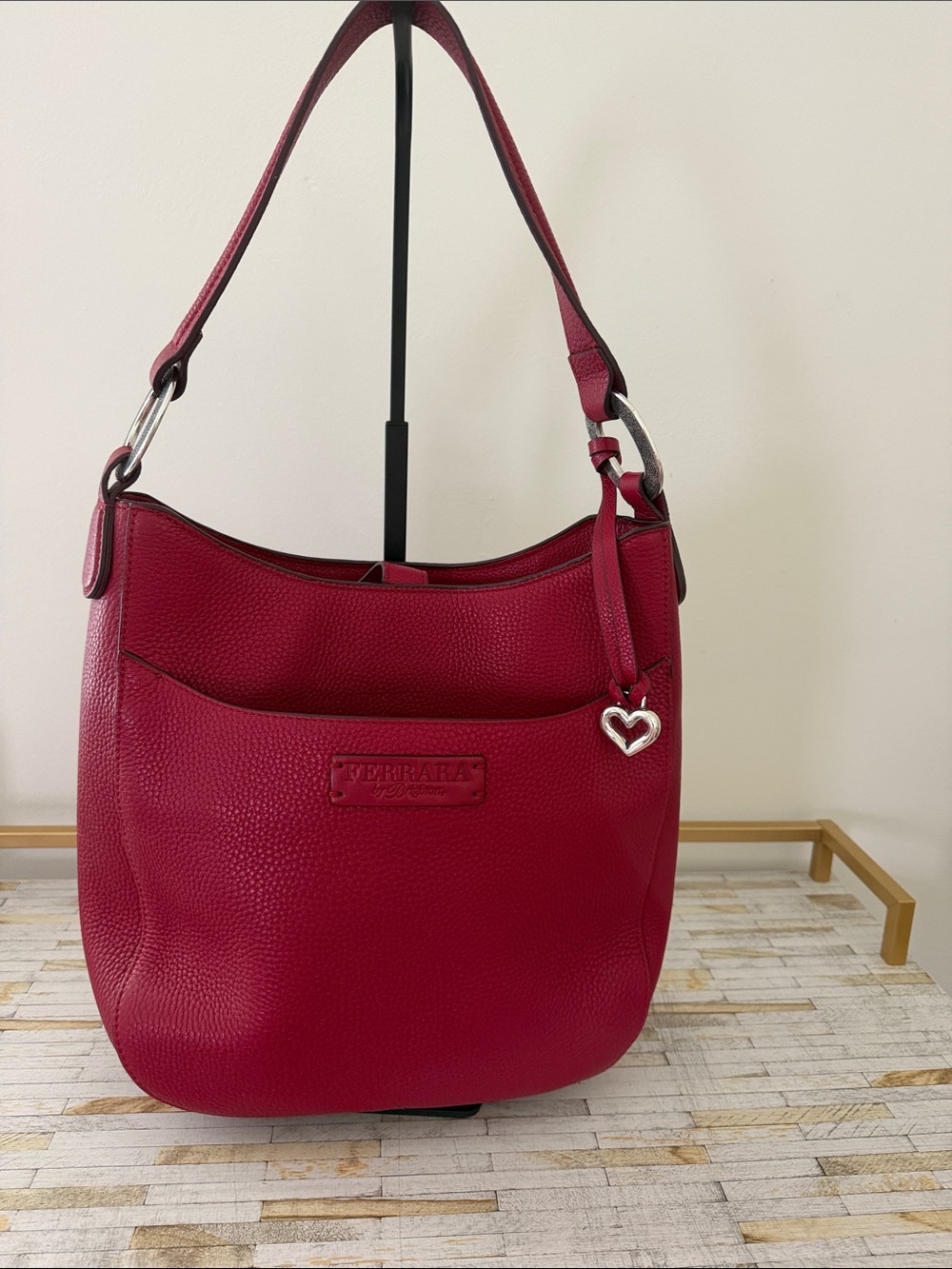 Retired Brighton Ferrara Medallion Adeline Red Shoulder Bag - Picture 2 of 16